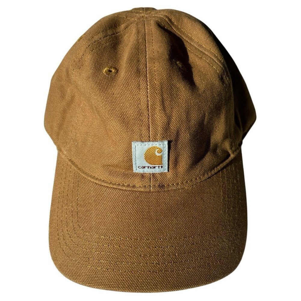Carhartt Kids Infant Toddler Baby Brown Canvas Flexfit Baseball Hat Cap Cotton